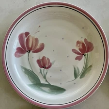 4- 8” International Tableworks Stoneware Trio Pattern Salad Plates- Discontinued