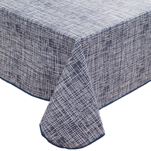 Heavy Duty Vinyl Tablecloth with Flannel Backing Waterproof Oil-Proof Plastic...