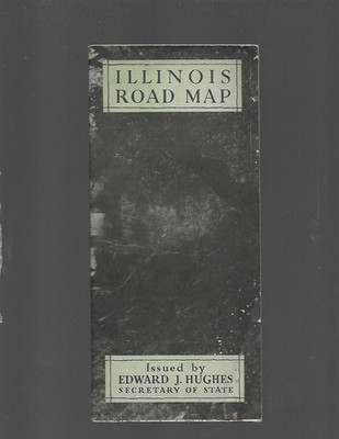 Circa 1940 Illinois State Highway Transportation Road Map