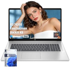 HP 17.3" Touch Laptop HD AMD Ryzen 5 7430U UP TO 64GB RAM 2TB Windows 11 Pro PC
