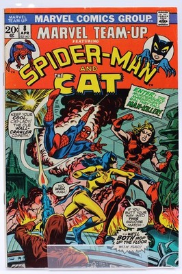 MARVEL TEAM-UP #8   [7.0]   1973   Jim Mooney   BRONZE AGE   1ST PRINT   w/Cat
