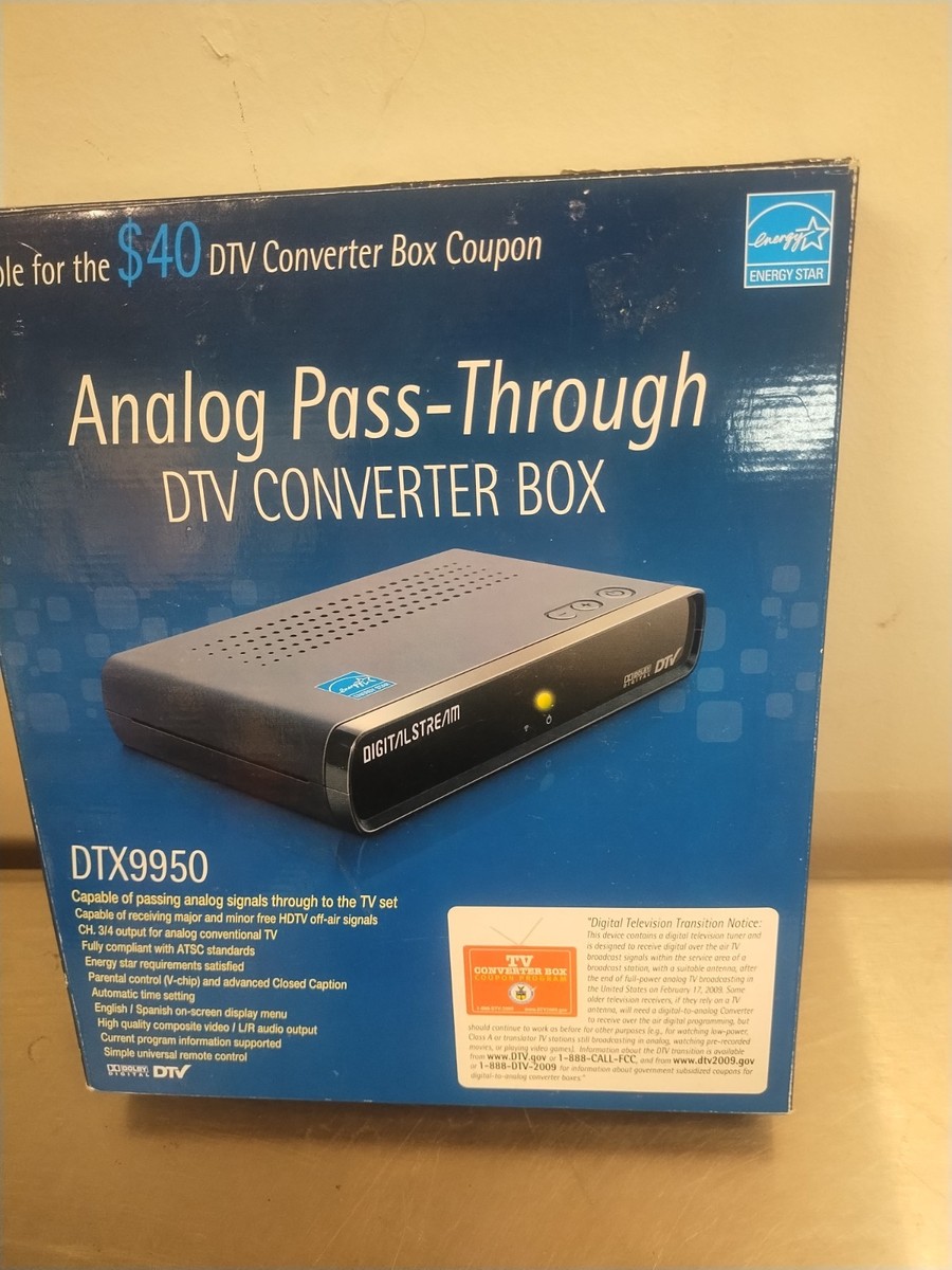 Digital Stream DTX9950 DTV Converter Box Analog Pass-Through with