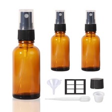 1oz Spray Bottles Refillable Empty Glass with Small Fine Mist for Hair Essential