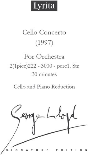 Lloyd: Cello Concerto - Cello & Piano Reduction [Used Very Good ]