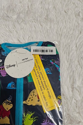 Little Sleepies Disney Monster's Monsters Inc Reißverschluss Pyjama 0-3 Monate Neu im Karton NEU - Bild 2 von 2