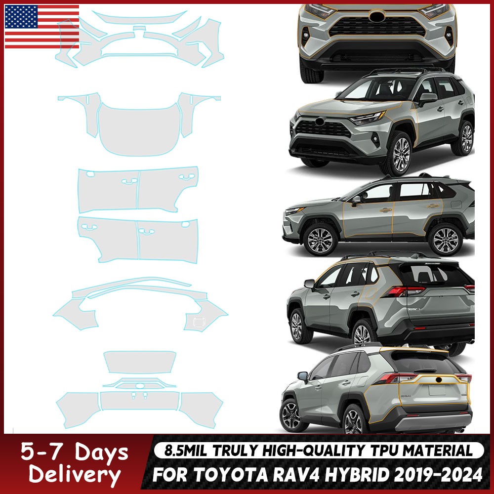 For Toyota RAV4 2019-2025 Paint Protection Film TPU PPF Pre-Cut Kit