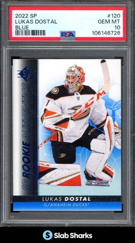 2022 UPPER DECK SP #120 LUKAS DOSTAL ROOKIE AUTHENTICS BLUE RC PSA 10