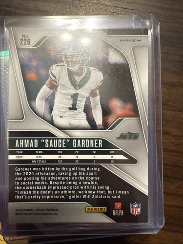 Ahmad "Sauce" Gardner Red Checkerboard #226 - Bild 2 von 2