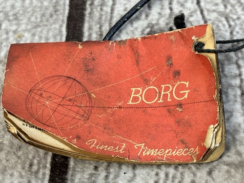 Vintage Borg SWF 6V Dash Clock Geo W Borg Corp Chicago USA w/ Tag 1949-53 - Picture 6 of 8