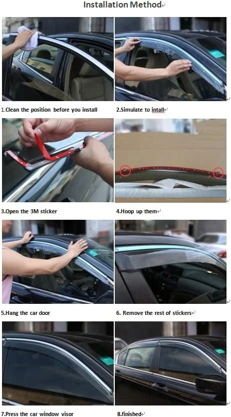 Protectores de lluvia adecuados para CRV 2012-2016, visera de ventana, accesorios de humo oscuro,  Foto 2 de 4