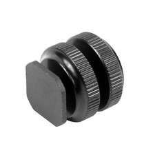 Reinforced Hot Shoe 1/4" Screw Head Adapter With Double Nut For DSLR Camera
