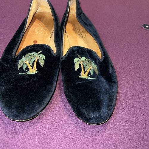 Stubbs & Wootton Palm Beach Velvet Graphic Print Loafers Size 12 Men - Picture 14 of 15