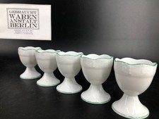 5x Herend vecchi portauova 262➡️porcellana Hungary➡️bordo bianco verde intrecciato