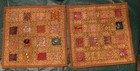 Lot 2 BOHO Beaded Indian style Brown Gold Tan Pillow Sham Covers 16x16 Bohemian  — photo 2