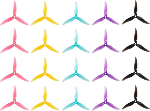 20pcs Fpv Drone Props Propeller Gemfan Hurricane 51477 Tri Blade 5 Inch Props