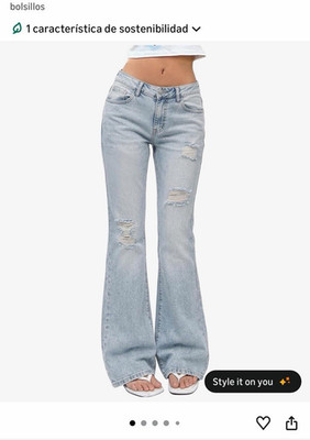 EMMIOL Juniors Bootcut Jeans Size 9 Light Wash Distressed Denim NWT