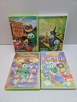 Veggietales DVD Lot 4 Movies, EASTER, WIZARD OF HAS, LITTLE JO, & MINNESOTA CUKE