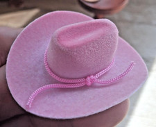 Miniature Dollhouse Pink Cowboy Hat / 2" X 2 1/4" head size 3/4" X 1"