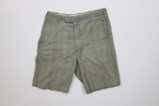 Vtg 50s Streetwear Boys 12 Sanforized Cotton Golf Chino Shorts Green Plaid USA