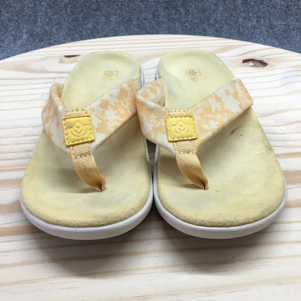 Sandalias Spenco Para Mujer 9 D Yumi Chanclas Tanga Puntera Amarilla Sin Cordones Informales Foto 4 de 4