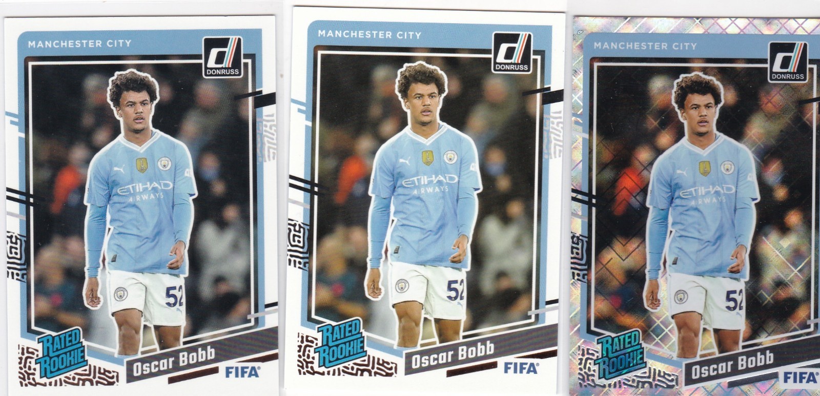 2023-24 Panini Donruss FIFA - Rated Rookie #178 OSCAR BOBB DIAMOND & 2 REG. R/CS