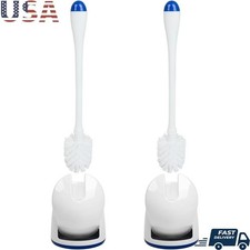 Toilet Brush Automatic Lid Long Handle Corrosion Resistant Ventilation Base New