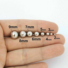 14K Solid White Gold Ball Earrings 14k Genuine Gold 3mm-12mm Fully Solid 14k