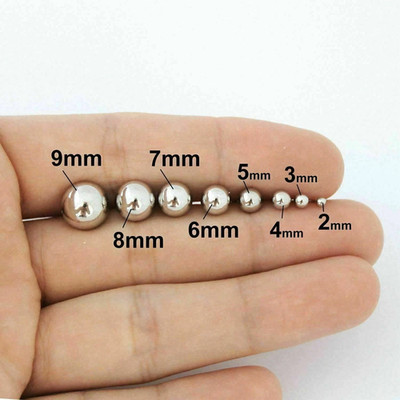 14K Solid White Gold Ball Earrings 14k Genuine Gold 3mm-12mm Fully Solid 14k