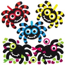 Baker Ross Spider Mix and Match Halloween 9.5 cm, Various Bright Colours