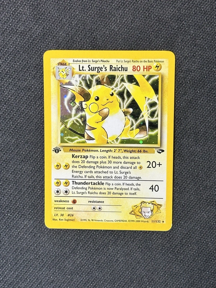 Lt. Surge's Raichu Pokémon TCG Cards for sale | eBay