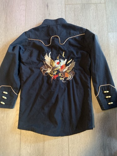 Vintage West Tex Button down long sleeve western Shirt Boys Size 6 embroidered - Picture 7 of 10