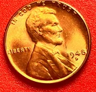 1948-D Lincoln Wheat Cent Penny GEM RD BU From an Original Bank Roll