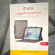 ZAGG Rugged Messenger Bluetooth Backlit Keyboard Detachable Case iPad Pro 10.5