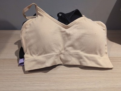 Sport BH 6er Pack nahtlos kabellos gepolstert T-Shirt Bralettes klein sortiert