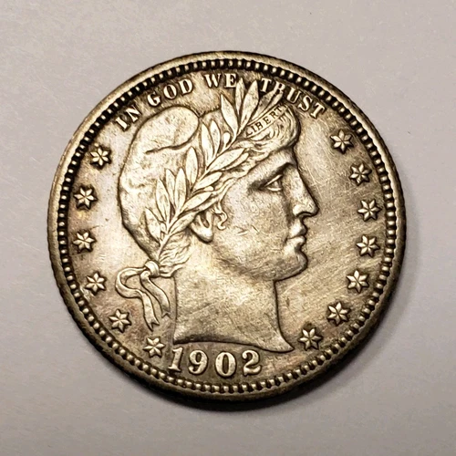 1902 25c Silver Barber Quarter - UNC Dets - SKU-Z5282