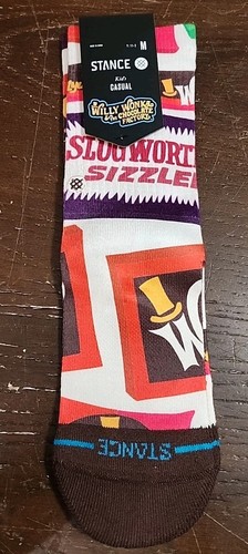 Stance Casual Crew Socks Willy Wonka Bars Size Youth Med (NWT) - Picture 1 of 4