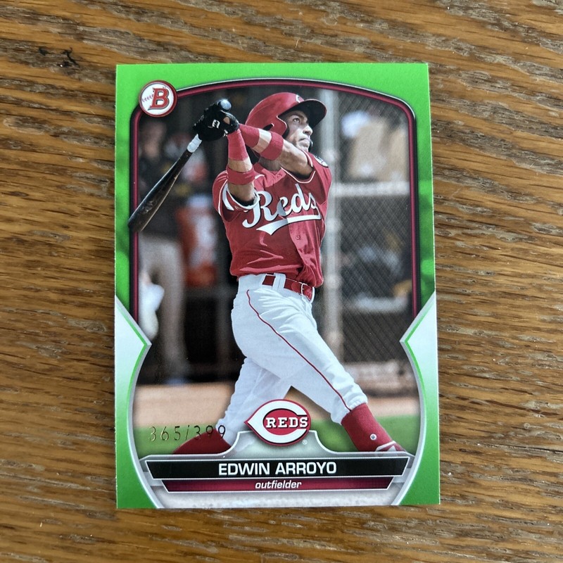 2023 Bowman Baseball Edwin Arroyo Green Paper /399 + 5 Reds Stud!