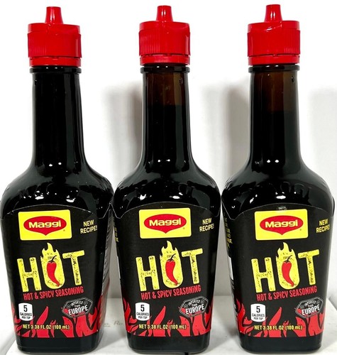 Maggi Hot & Spicy Liquid Seasoning Import From Europe 3.38 oz (Pack of 3)~4/2026 - Picture 2 of 5