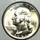 1953-S  Uncirculated Silver Washington Quarter Dollar - Item #11025