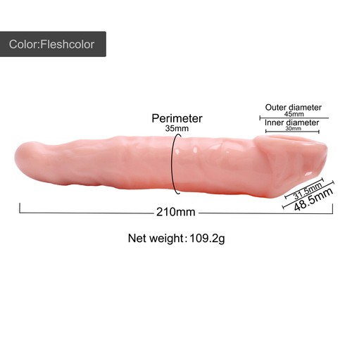 Bigger Male Cock-Girth-Enlarger-Enhancer-Penis-Extension-Extender-Sheath-Sleeve - Picture 8 of 72