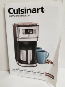 CUISINART BURR GRIND & BREW REPLACEMENT INSTRUCTIONS MANUAL DGB-850