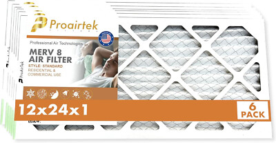Proairtek AF12241M08SWH Model MERV 8 Air Filter, High-Performance Filtration