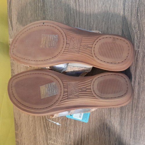 Avanti Fancy Cork Open Toe Mesh Sandal Flat Slides Women Shoes SIZES NIB SH12 - Picture 4 of 8