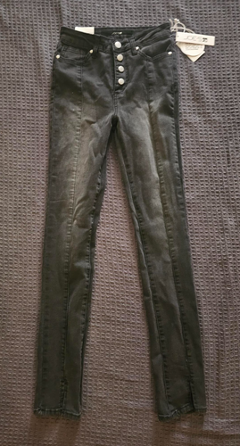 Joe's Girls Sooo Soft Black Denim High Rise Skinny Leg Jeans 14 - Picture 3 of 10