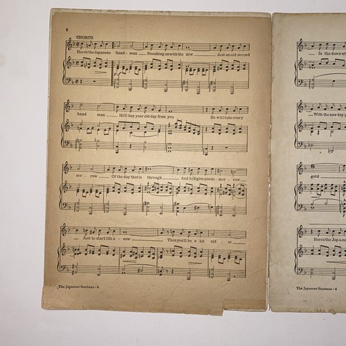 Antique 1920 The Japanese Sandman Song Sheet Music by Egan & Whiting - Picture 8 of 11