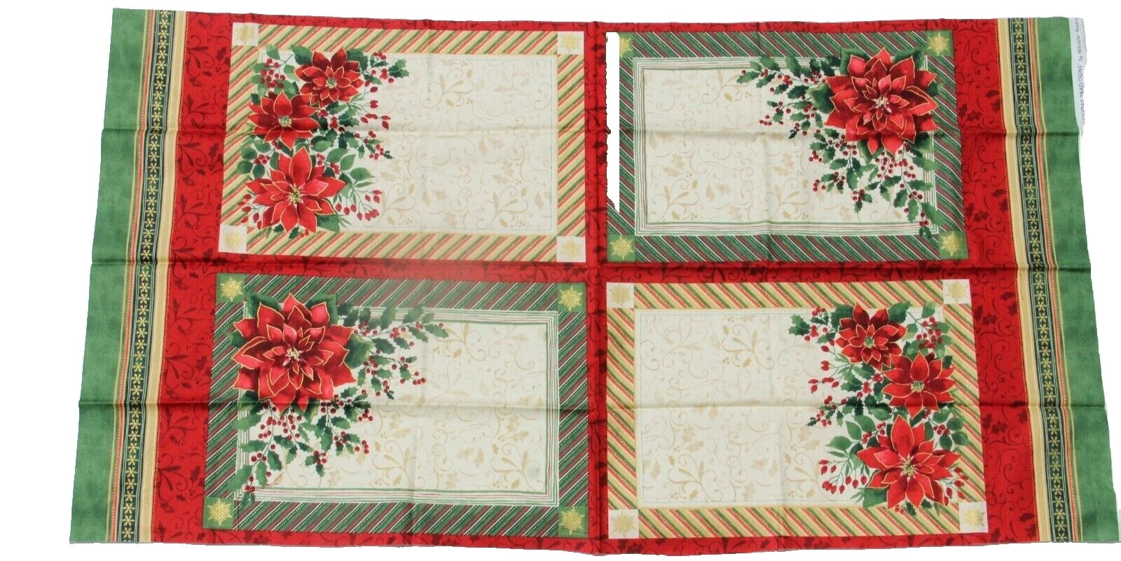 Paneles de tela artesanal Floral Vacaciones/Navidad