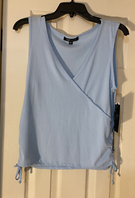 WOMENS YMI Collections Blue Blouse  Side Ties XL