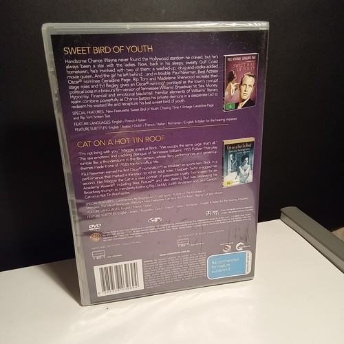 PAUL NEWMAN CLASSICS - SWEET -YOUTH / CAT -TIN ROOF (2 × DVD) (R4) (B-NEW & SE) - Picture 2 of 2
