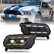 TT-ABC LED Projector Headlight for Ford Mustang 2013-2014 W/Animation Sequential