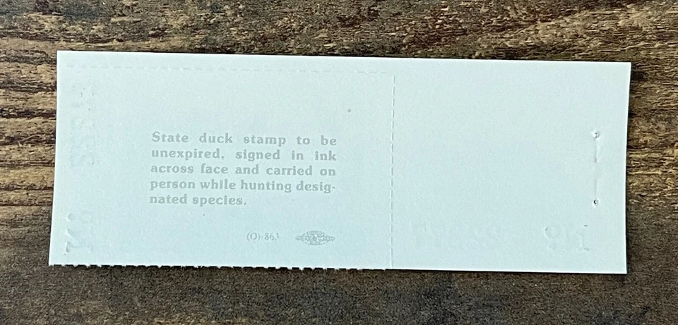 WTDstamps - 1987 NEVADA - State Duck Stamp - Lot1 - MNH **HUNTER TYPE** - Image 2 of 2